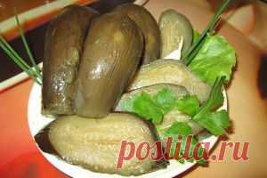 Баклажаны маринованные с чесноком