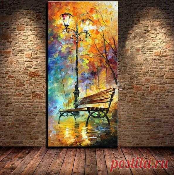 painting grasses Picture - More Detailed Picture about Hand Painted Abstract Park Bench Night Landscape Knife Picture Oil Painting On Canvas Home Decor Modern Wall Art Picture in Painting & Calligraphy from Idea Art & Paintings Factory | Aliexpress.com | Alibaba Group