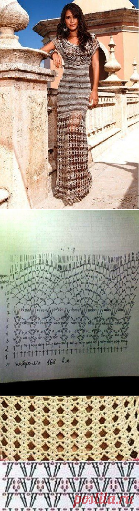 Эффектное платье крючком