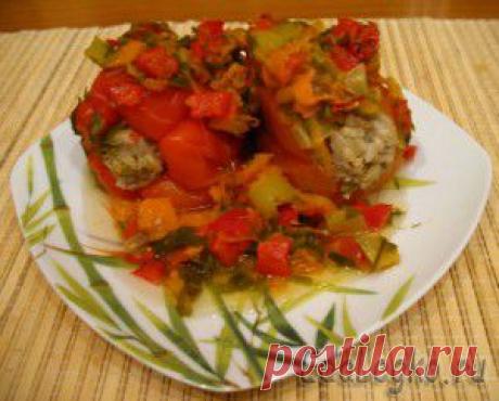 Тушеный перец под овощным рагу. Перец фаршированный мясом. | Еда-легко!