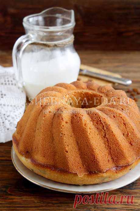 Манник на кефире с изюмом