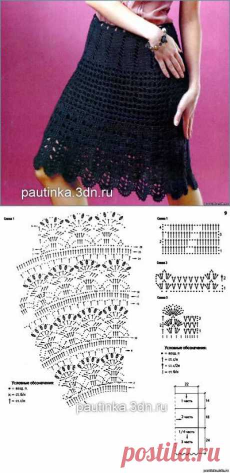 Вязаная черная Юбка - Схемы вязания юбки - Схемы для вязания - Уроки вязания крючком - Вязание крючком, мотивы, схемы для вязания крючком
https://vjazanie-kreativ.ru/wp-content/uploads/2013/04/jubki-krjuchkom-shemy-1-300x256.jpg