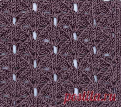 Узор «Нимфы» - схема вязания спицами. Вяжем Узоры на Verena.ru