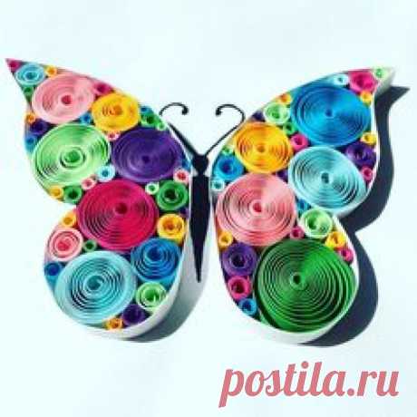 Очаровательные бабочки в технике квиллинг