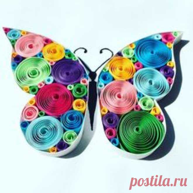 Очаровательные бабочки в технике квиллинг