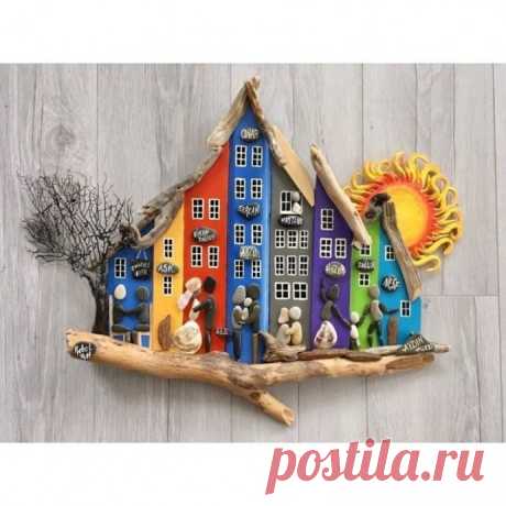 ​Очаровательные домики-панно