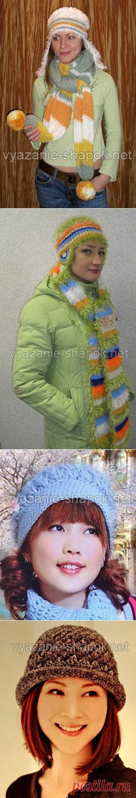 Вязаные зимние шапки | ВЯЗАНИЕ ШАПОК: женские шапки спицами и крючком, мужские и детские шапки, вязаные сумки | Страница 4