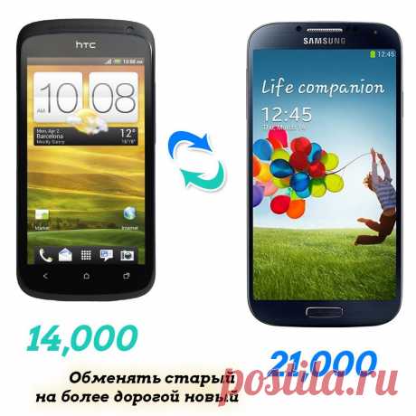 Как смартфон, купленный за 14.000 руб через 10 месяцев обменять на новый, стоимостью 21.000?