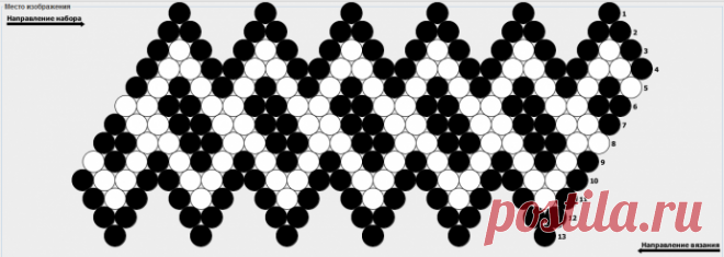 Схемы для обвязанных бусин "Черно-белое кино" 2 часть — Бисерный Дайджест