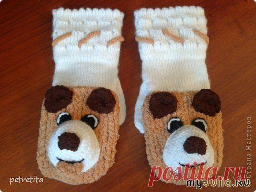 Варежки игрушки "Медвежонок". МК: Дневник группы «ВЯЖЕМ ПО ОПИСАНИЮ»: Группы - женская социальная сеть myJulia.ru