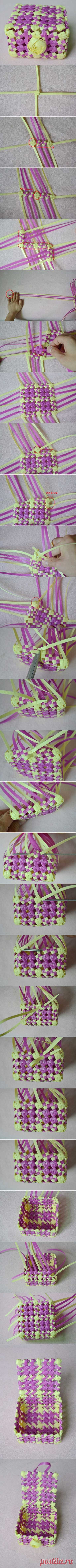 DIY ткали корзины из упаковки Газа | www.FabArtDIY.com