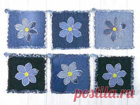 Джинсовые прихватки на кухню. Etsy