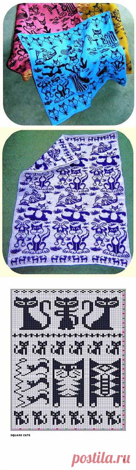ПРИКОЛЬНЫЕ КОТЫ. СХЕМЫ ДЛЯ ВЯЗАНИЯ И ВЫШИВКИ.