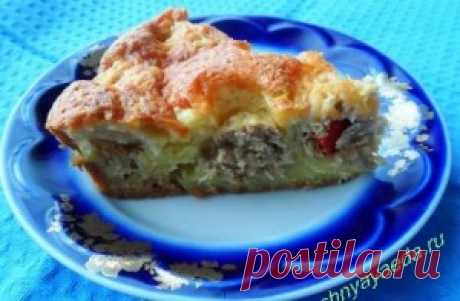 Заливной пирог с фрикадельками