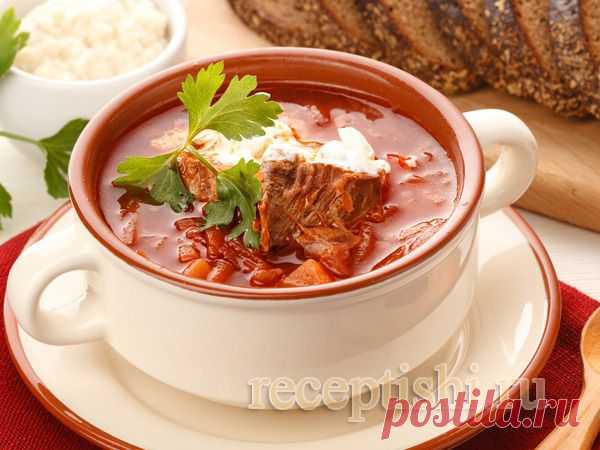 Борщ украинский простой | Кулинарные рецепты с фото на Рецептыши.ру