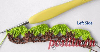 Узор крючком *Незабудки* - мастер-класс