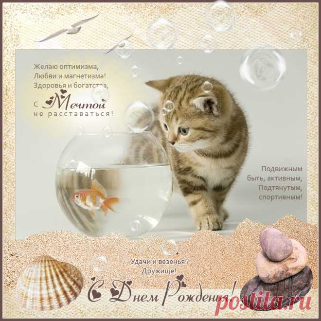 Открытка «Дружище, с Днем Рожденья!»