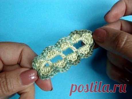 ▶ Сrochet leaf pattern Вязание крючком листика Урок 310 - YouTube