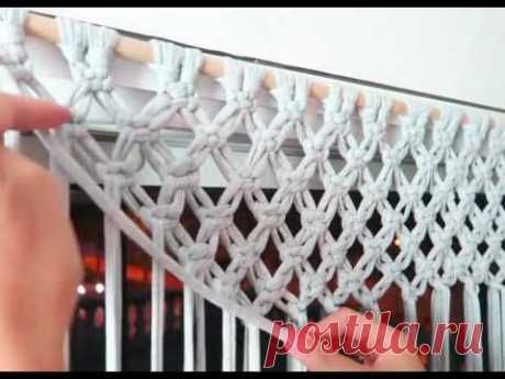 Diy how to make a macrame curtain with trample  By: STEFFIDO