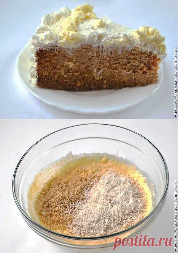 Кокосово миндальный торт / Рецепты с фото