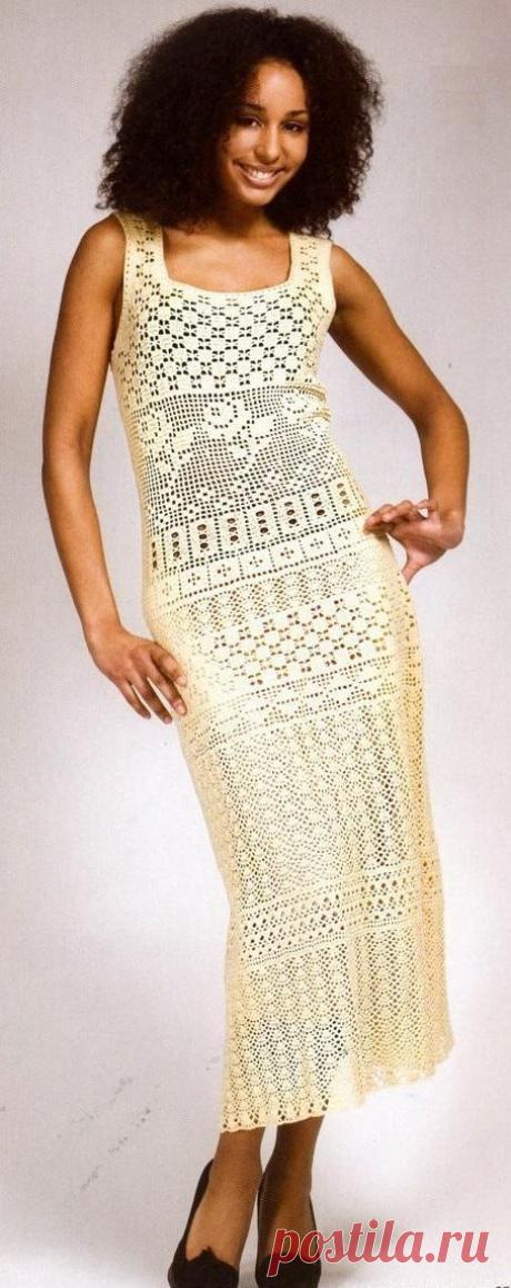 Filet crochet dress Filet crochet dress, free pattern