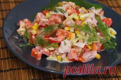 20 оригинальных салатов с копченой курицей и кукурузой - Будет вкусно - Медиаплатформа МирТесен
