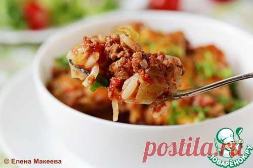 Мясная запеканка с рисом - кулинарный рецепт
