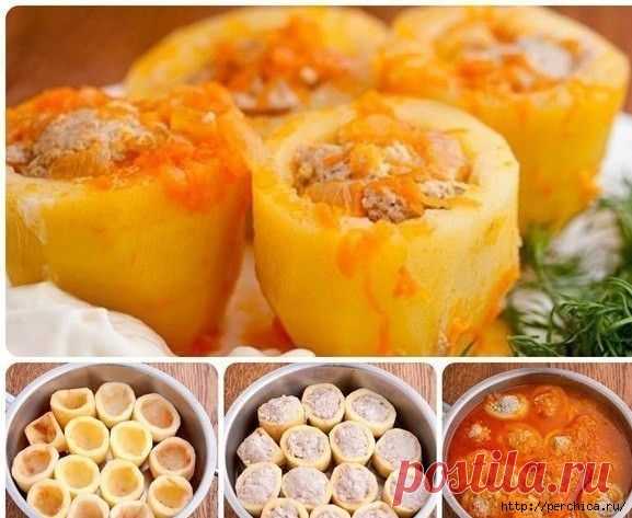 Потрясающе вкусная фаршированная картошка