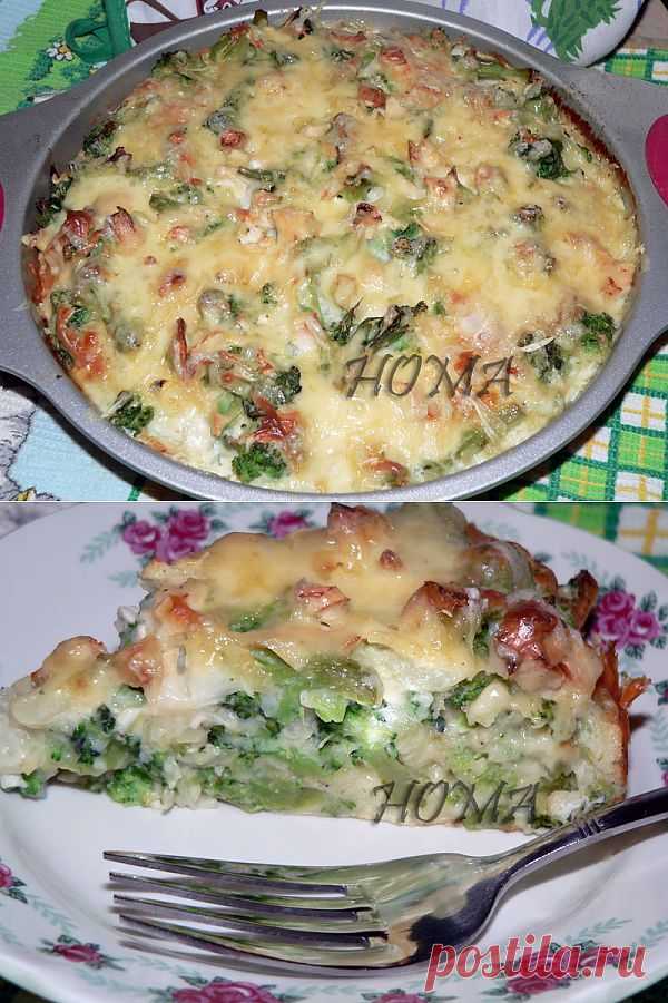 Шарлотка с курицей и брокколи • Форум сайта "Красна изба пирогами"