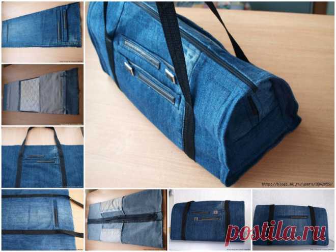 How to DIY Cool Handbag from Old Jeans | www.FabArtDIY.com