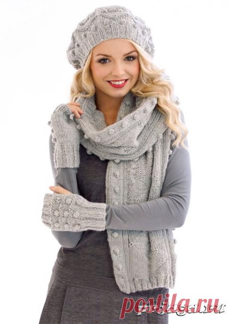 Женская шапка и берет спицами или крючком