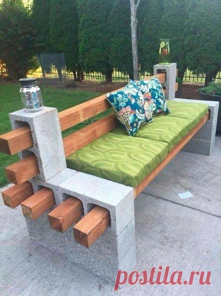 Идеи для дачи из бетонных блоков 😃