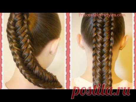 Русая коса - рыбий хвост