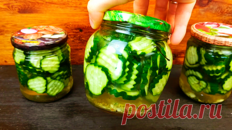 Очень вкусная и простая закуска из огурцов! Через 30 минут уже едим. Моя свекровь была удивлена таким быстрым огурчикам: хрустящие, ароматные и…