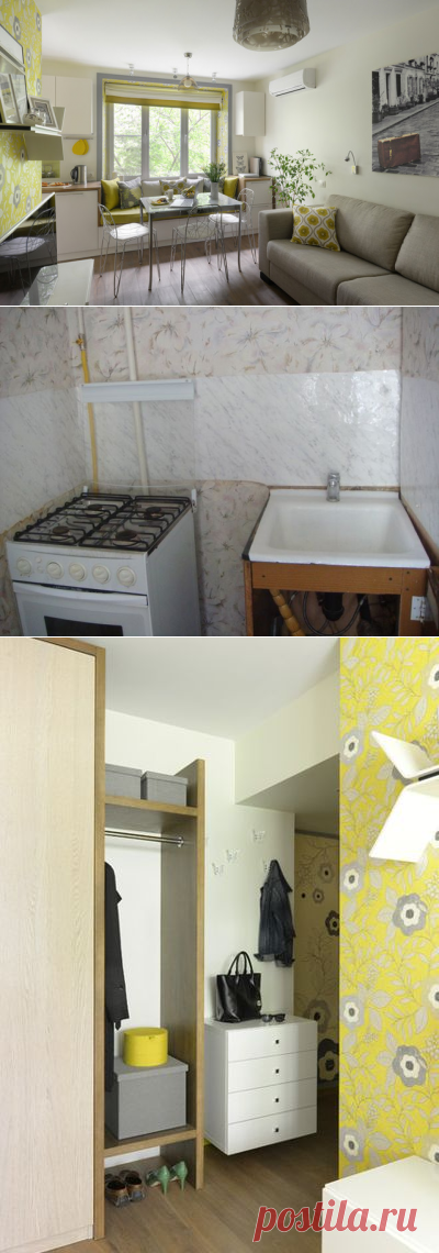 Houzz тур: Солнце круглый год на 23-х метрах московской квартиры-студии