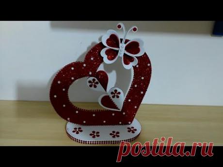 طريقة بسيطة لعمل هدية راقية/ كيفية عمل قلب من الفوم /اعمال فنية/DIY/ Home Decor / Arts and crafts
