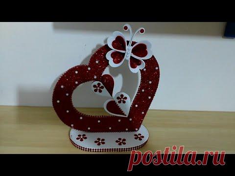 طريقة بسيطة لعمل هدية راقية/  كيفية عمل قلب من الفوم /اعمال فنية/DIY/ Home Decor / Arts and crafts