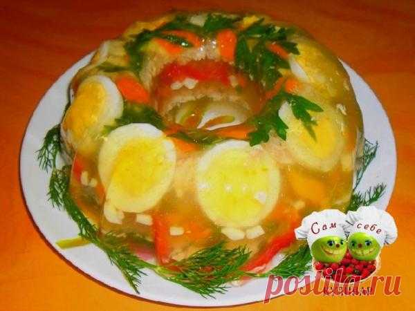 Заливное из курицы праздничное