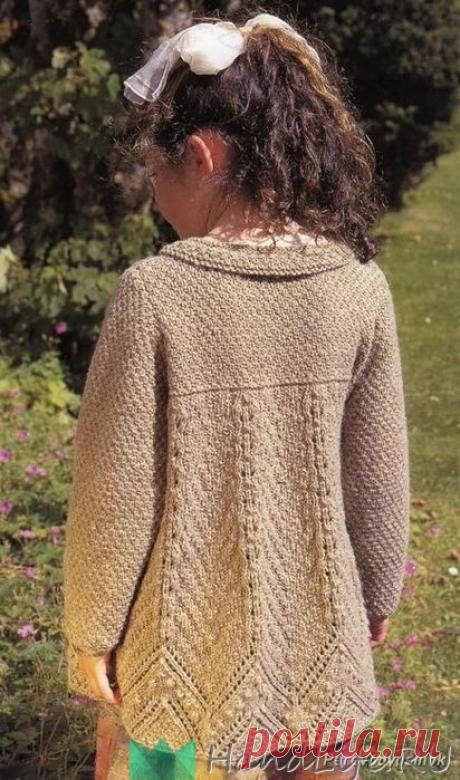 ПАЛЬТО ДЛЯ ДЕВОЧКИ СПИЦАМИ / Вязание