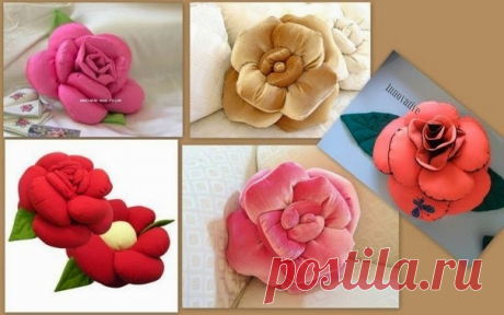 Изумительный цветок-подушка — Сделай сам, идеи для творчества - DIY Ideas