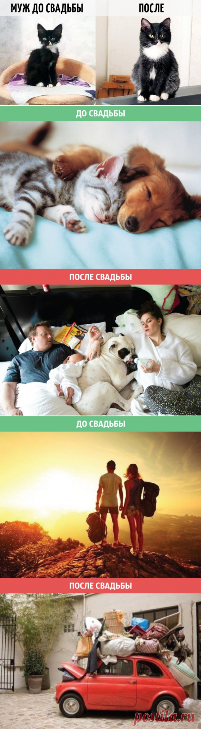 9 фотографий о том, как меняется жизнь после свадьбы