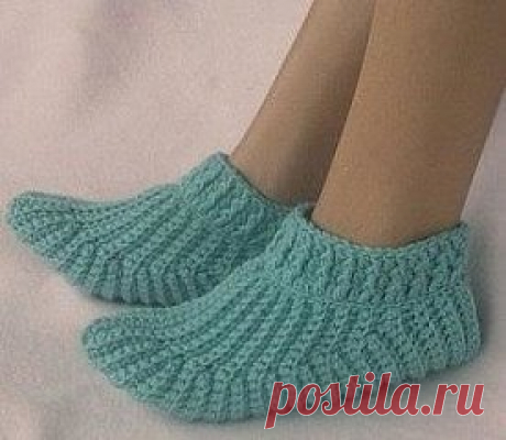 Вязанные тапочки