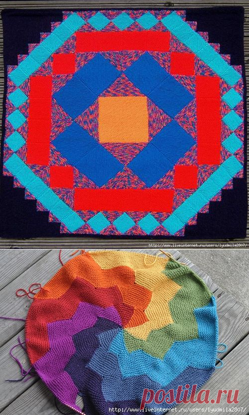 Пэчворк спицами. Идеи с сайтов ravelry и etsy