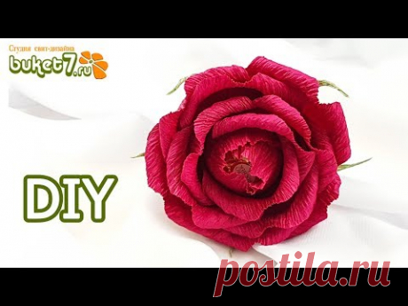 Розы из конфет Ferrero Rocher ☆ Розы из гофрированной бумаги с конфетами☆ Красивая роза из бумаги