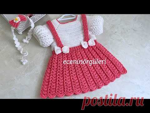 Karpuz Kollu Tığ işi Bebek Elbise/ Karpuz Kollu Elbise /1 Yaş