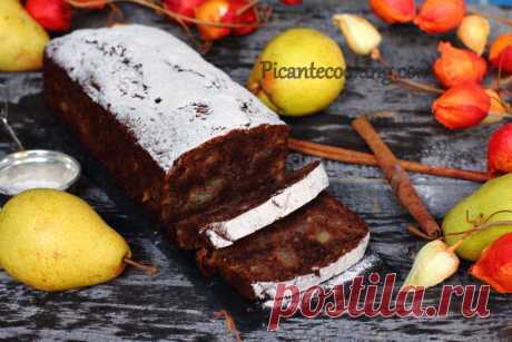 Грушевий кекс з мигдалем | Picantecooking