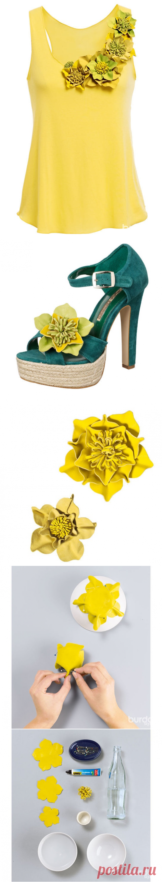 Как сделать и использовать цветы из кожи (Diy*5) / Кожа / ВТОРАЯ УЛИЦА