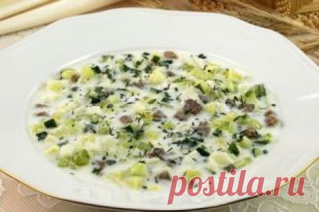 Окрошка традиционная мясная на квасе!..