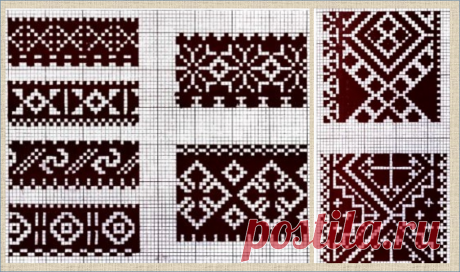 100 простых схем для жаккарда - вязание спицами | ЖАККАРДос | Яндекс Дзен