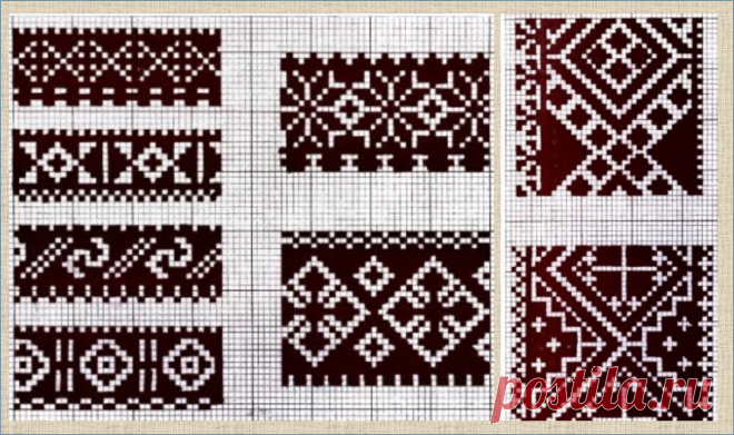 100 простых схем для жаккарда - вязание спицами | ЖАККАРДос | Яндекс Дзен
